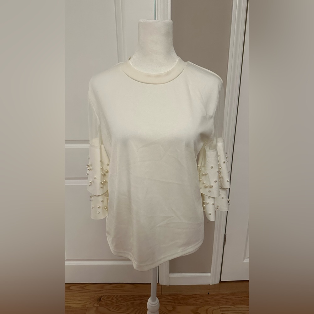 NY Nancy white top size medium